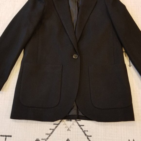 Madewell Larsen Oversized Wool Blend Black Blazer – Size S - Picture 3 of 7